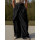 Men's Solid Color Asymmetric Ruched Trousers